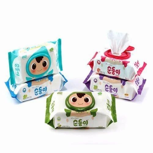 Wipes Packaging Pouch - Plastic Material, Multicolour Design | Versatile Usage in Packaging Solutions
