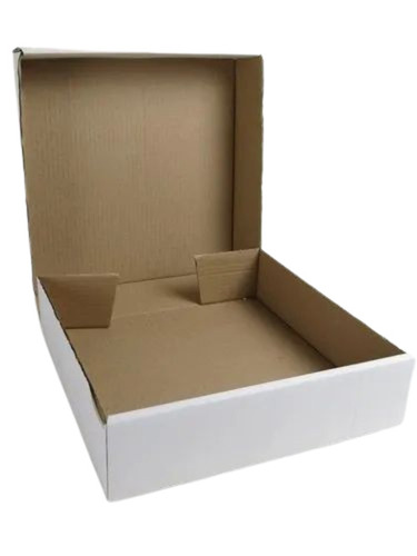 3 Ply Plain Die Cut Corrugated Box - 12x12x4 Inches White Single Wall Construction 125 GSM 5 Kg Capacity | Ideal for Apparel Electronics Food Gifts & Crafts