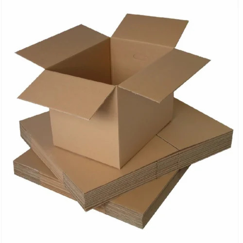 5 Ply Corrugated Packaging Box - Rectangular, Brown, Double Wall Construction | Biodegradable, 5-10 Kg Weight Capacity for Gifts & Crafts, Office Supply, Industrial Use