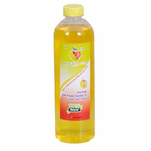 Groundnut Oil - 1 Litre Cold Pressed, Organic Edible Grade with 99% Purity and 12 Months Shelf Life