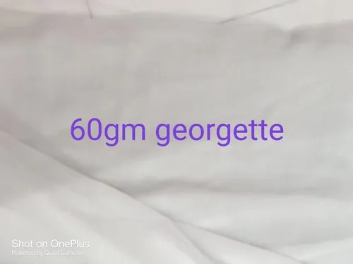 60 Gm Viscose Georgette Fabric - Washable, Shrink-Resistant | Plain Texture, Versatile for Textile Applications, Available in Various Colors