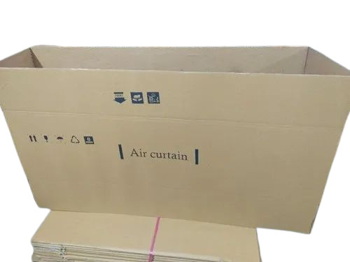 Air Conditioner Packaging Box - Double Wall 5 Ply, Rectangular Shape, Lithography Printing | Brown Paper Material, Weight Capacity 5-10 Kg