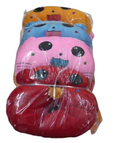 Baby Anti-Wrinkle Multicolor Pillows - Soft Cotton Filling, Round Shape | Comfortable Printed Design for Baby's Head