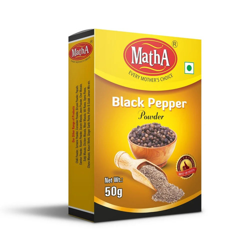 Black Pepper Powder - Highly Organic A Grade Quality | Fine Powder Ideal for Cooking