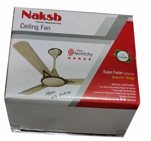 Ceiling Fan Packaging Box - Corrugated Paper 3 Ply 12x12x6 Inches Multi Color Square Shape 5 Kg Weight Capacity
