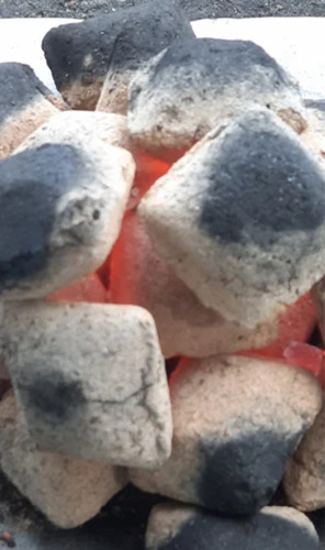 Coconut Charcoal Briquettes - 25 Kilograms, Coconut Shell Charcoal | Moisture 2%, Fuel Burning Time 3-4 Hours, Good Packaging Bag