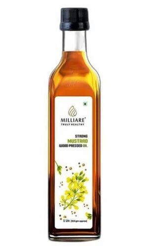 Milliare Wood Pressed Mustard Oil - Organic Mustard Seed, 1 Litre Plastic Bottle | 99% Purity, Fresh, 12 Months Shelf Life, Ideal for Cooking