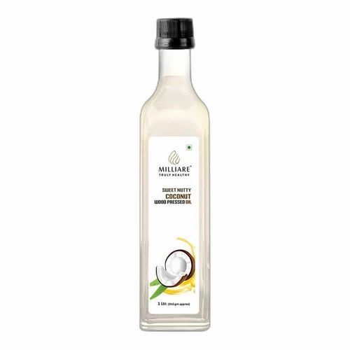 Organic Coconut Oil - 1 Litre Plastic Bottle, 99% Purity, Fresh Quality for Cooking