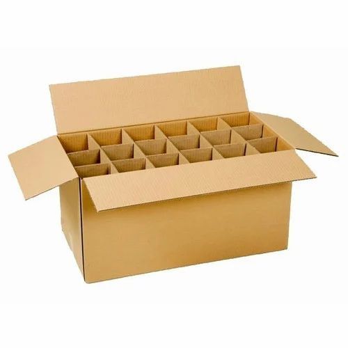 Partition Corrugated Boxes - 3 to 11 Ply, Lightweight Rectangle Design | Brown Paper, 15 Kg Capacity, Versatile Use for Food, Apparel, Pharmaceuticals, Electronics and More
