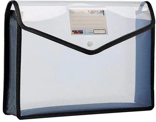 Plastic Document Envelope - Water-Resistant, Lightweight Design, Flexible and Bendable, Durable Plastic Material | Secure Closure Mechanism, Ideal for Filing
