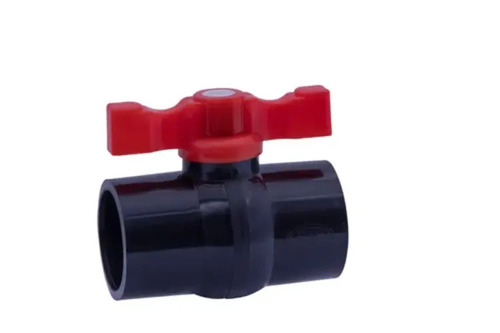 Polypropylene Ball Valve - Color: Blackred