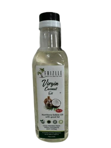Raw Cold Pressed Virgin Coconut Oil - 500 ml Bottle, 100% Pure Organic Grated Coconut & Coconut Milk, 12 Months Shelf Life, 13.5g Fats