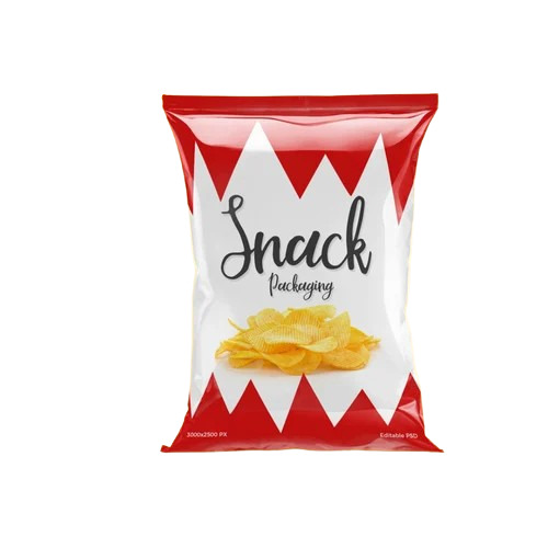 Snacks Packaging Pouch - PP Material 7x10 Inches Multicolour Printed Design Matte Finish Heat Sealed Closure Single Layer Lamination