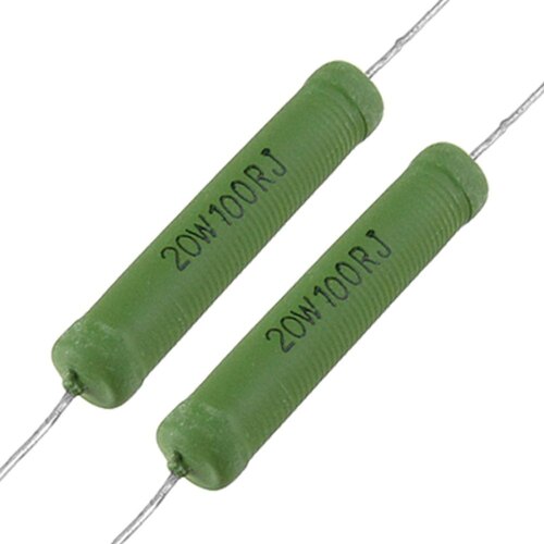 Wire Wound Resistors - Color: Graen