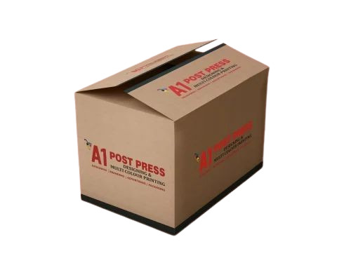 Kraft Paper Packaging Box - 405x405x305mm, Brown Color, Type E Flute | 11-24 Kg Weight Capacity, Gifts & Crafts Use