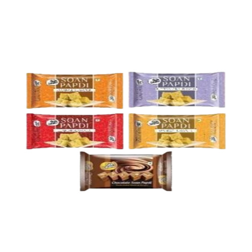 Flavoured Soan Papdi - 200 Grams, Soft Yellow Sweet Dessert Delight