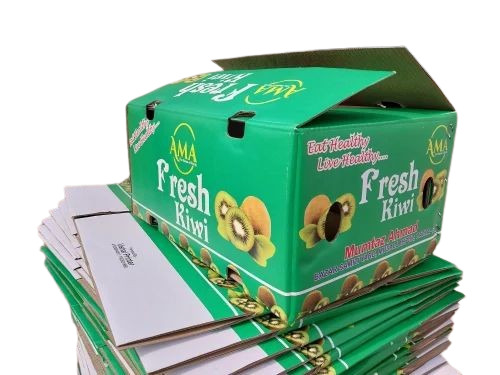 Fruit Packaging Boxes - 1 Kg Capacity 50 ml Board Grade Double Wall 5 Ply Rectangular Shape | Multi Color Customized Kraft Paper