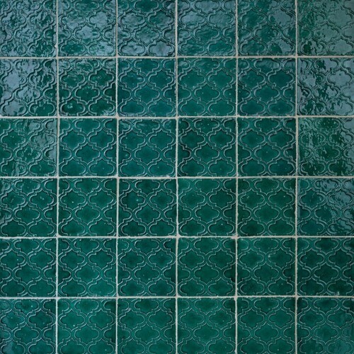 Green Wall Tile - Ceramic Full Body Tiles Satin Finish Vibrant Greens | Moisture-Resistant Scratch-Resistant UV-Resistant Low Maintenance Sustainable Non-Toxic Heat-Resistant