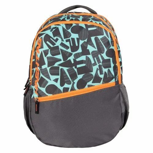Polyester Grey College Bag