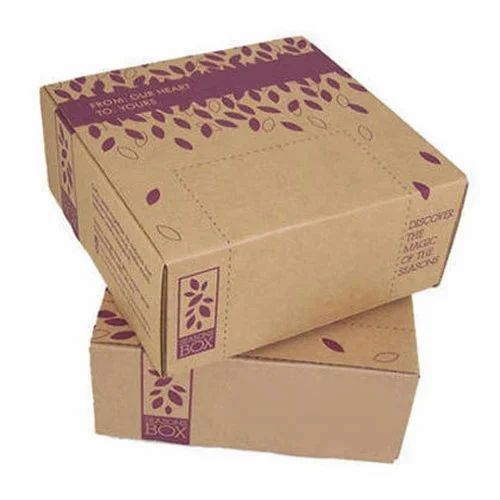 Die Cut Custom Printed Corrugated Box - 3, 5, 7 & 9 Ply, Brown Color, Recyclable & Bio-degradable for Industrial, FMCG & Garment Packaging