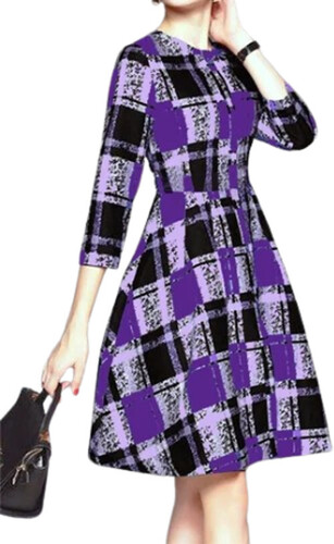 Printed Short Western Dress - Rayon, Available In L & Xxl Sizes, Vibrant Patterns, Lightweight Fabric, Short Sleeves For Versatile Wear