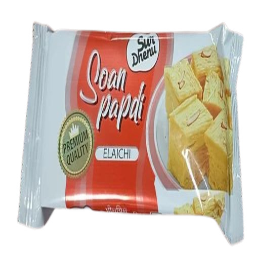 Tasty Elaichi Soan Papdi - Soft Texture, Sweet Taste, Yellow Color | 500g, Traditional Indian Sweet Treat