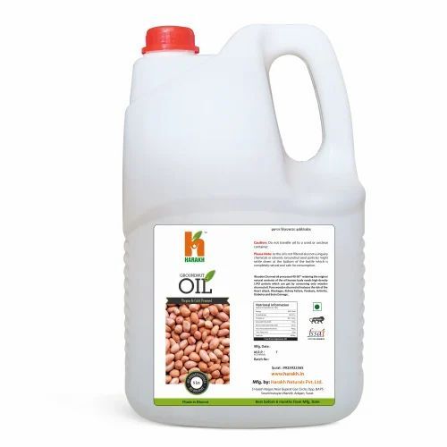 Cold Pressed Groundnut Oil - 5 Litre Can | 100% Organic, Fresh Quality, Perfect for Cooking