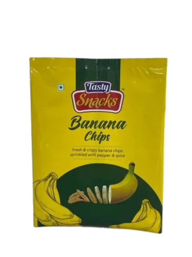 Banana Chips Packaging Pouch - LDPE Printed Pillow Pouch | Multicolour Heat Sealed Closure Rotogravure Printing Technique