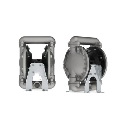 Diaphragm Pump - Aluminum, High Pressure, Black | 1000 LPM Max Flow Rate, Compressed Air Operated, For Industrial Use
