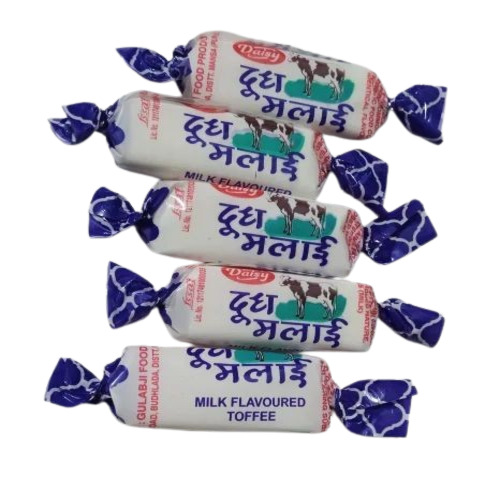 Doodh Malai Candy - Eggless Solid Candy | Round Shape, Sweet Milk Flavor, Indulge in Richly Flavored Indian Confectionery Delight