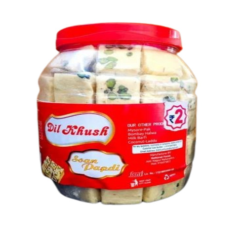Fresh Soan Papdi - Soft Texture Square Shape Sweet Taste Yellow Color | 6 Months Shelf Life Made from Quality Ingredients