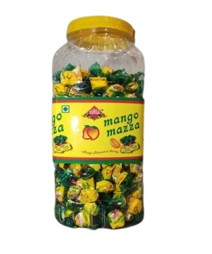 Mango Mazza Candy - 300 pcs, Round Shape, Eggless Sweet Mango Flavor | 9 Months Shelf Life, Solid Form