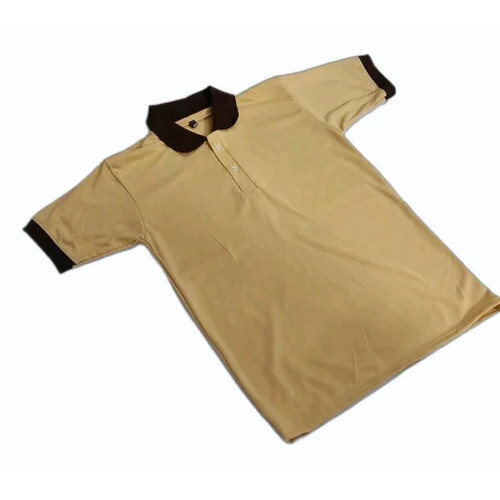 Men Brown Cotton Polo T-Shirt - Size S Short Sleeves | Soft and Breathable Fabric Classic Plain Design for Casual Wear