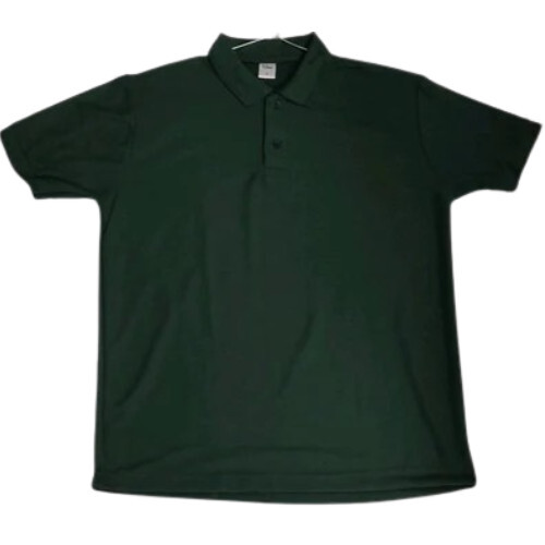 Cotton Olive Green Polo T-Shirt - L Size, Short Sleeve Style with Comfortable Fit and Classic Design