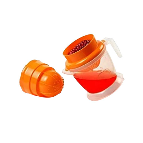 Plastic 2-in-1 Nano Fruit Juicer - Durable Food-Grade Plastic, Lightweight Orange Design, Efficient Fresh Juice Extraction