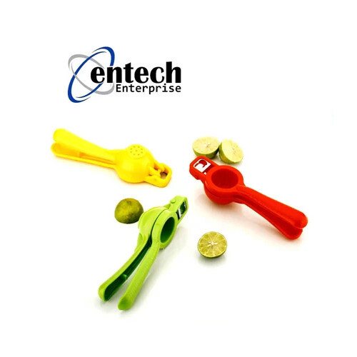 Plastic Lemon Squeezer - Lightweight Plastic Material, Multiple Color Options Including Red and Yellow, Ideal for Home Use