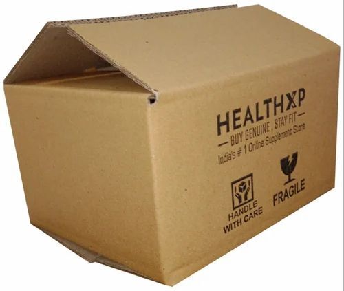 Printed Corrugated Packaging Box - 21x17x19 Inches, Brown Virgin Kraft Paper, 3 Ply, Digital CMYK Printing | Holds Up to 10 Kg, Ideal for Apparel, Electronics, Food, Gifts & Crafts