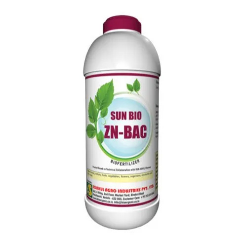 Sun Bio Zn-Bac Bio Fertilizer - Agriculture Grade Liquid | Highly Purity, Suitable for Agriculture Applications
