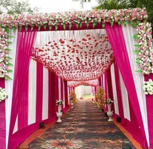 Wedding Jhoomar Ceiling Tent - Color: Red