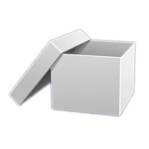White Plain Packaging Boxes - Paper Material | Color: White, Design: Plain
