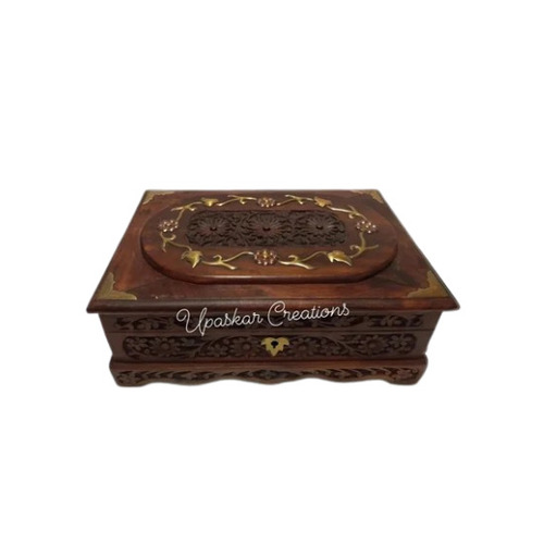 Wooden Bangle Gift Box - Carved Wooden 12x8x4.75 Inches Brown Color | Handmade Eco-Friendly Square Shape for Jewelry Gifts