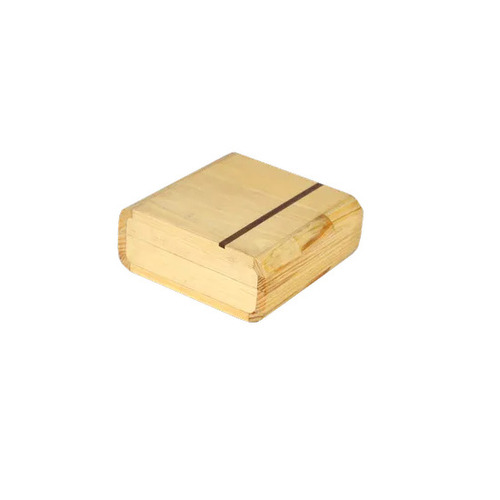 Wooden Gift Box - Handmade Wood, 6x6x2.5 Inches, Brown Color | Eco-Friendly, Polished Finish, Modern Square Design, Termite Proof
