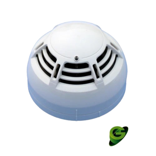 Addressable Optical Smoke Detector - ABS Plastic, 360-Degree Visual Indication, Silver | Ideal for Office, Industry, Mall, and Factory Use