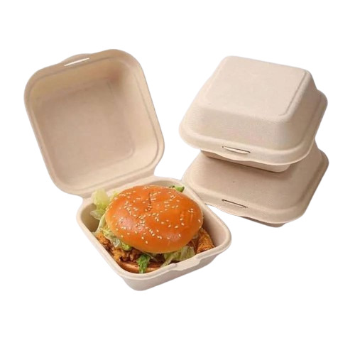 Disposable Burger Box - Square Design | Ideal for Convenient Packaging Made from High-Quality Disposable Material