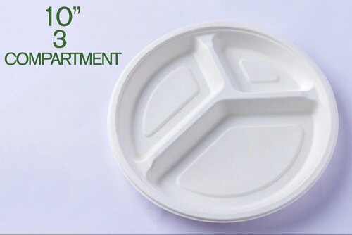 10 Inch Round Bagasse Disposable Plate