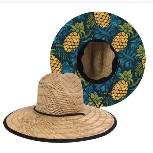 Beach Straw Hat - Lightweight Straw, Free Size | Stylish Wide Brim, Breathable, Foldable, Adjustable Fit, Unisex Design