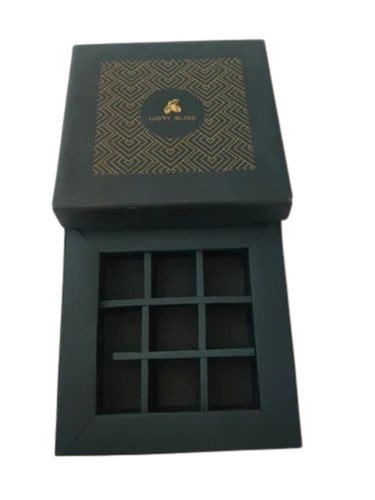 Chocolate Packaging Box - 6-Cavity Square Design 1500 Gram Capacity Cardboard Material