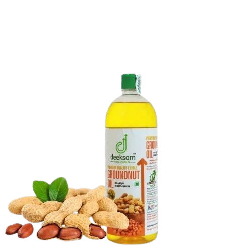 Essential Groundnuts Oil - 1 Litre, Organic Raw Groundnut Oil, 100% Purity, Healthy Cooking Oil, Fresh Packaging