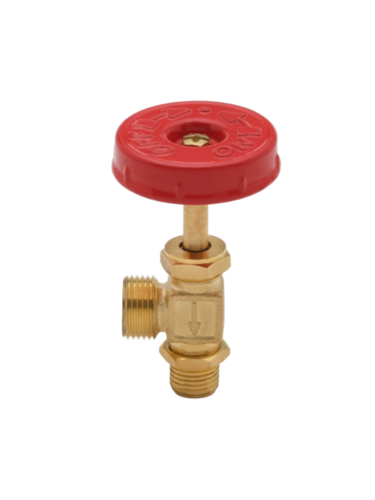 F Type Valve - Metal Durable Build, Golden and Red | Precision Engineered, Reliable Sealing, Smooth Flow Control