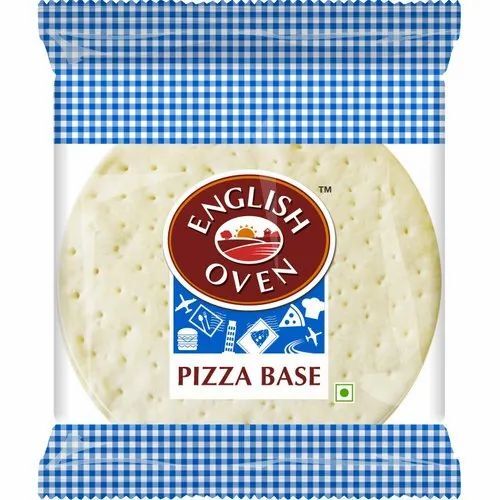 Pizza Base Packaging Pouch - LDPE Material Double Layer Lamination Matte Finish Printed Surface Heat Sealed Closure | Digital Printing Technique